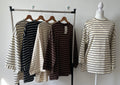 Blouse marinière oversize femme à manches longues