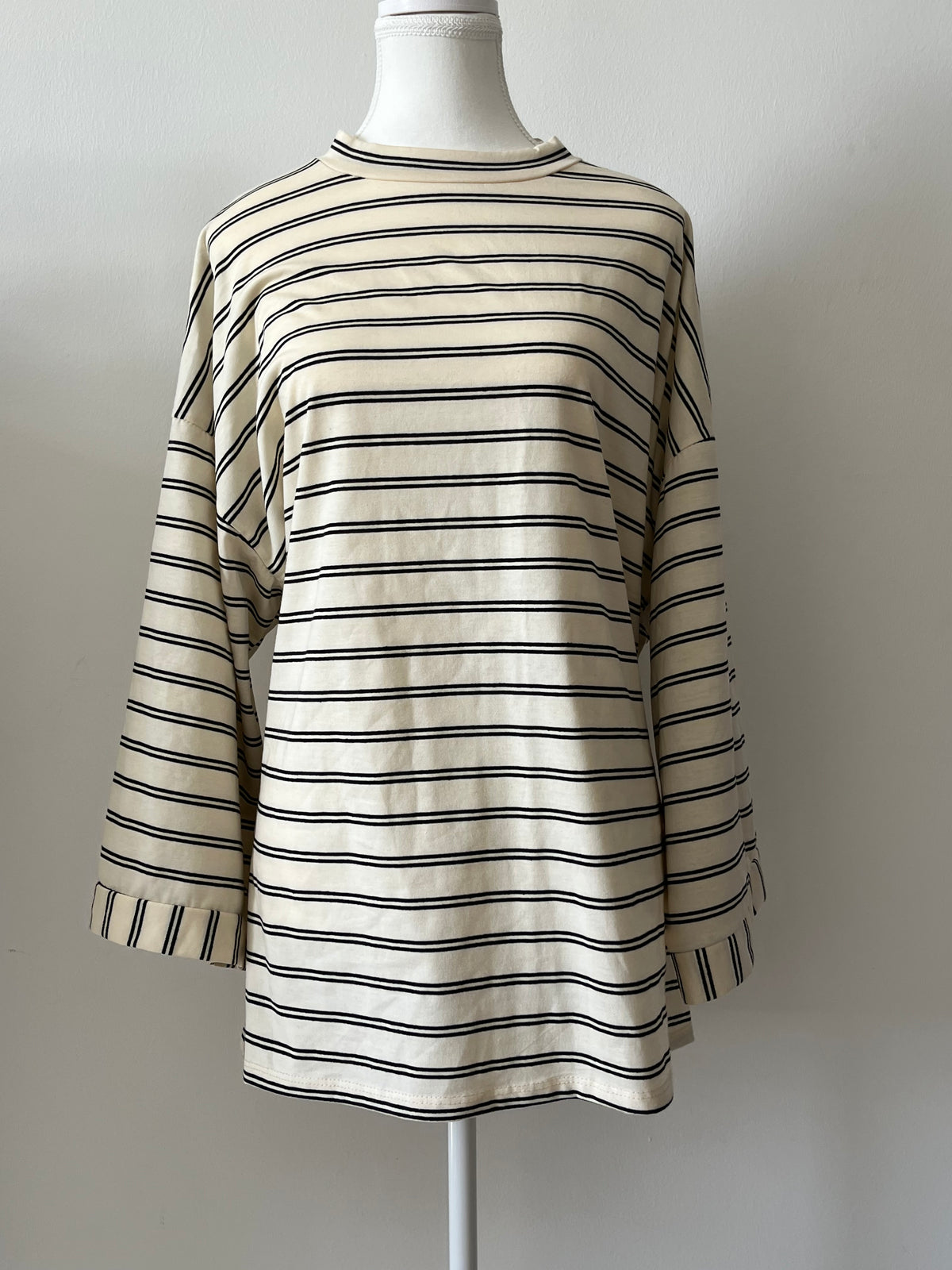 Blouse marinière oversize femme à manches longues