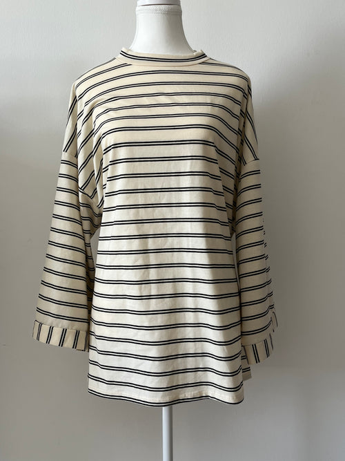 Blouse marinière oversize femme à manches longues