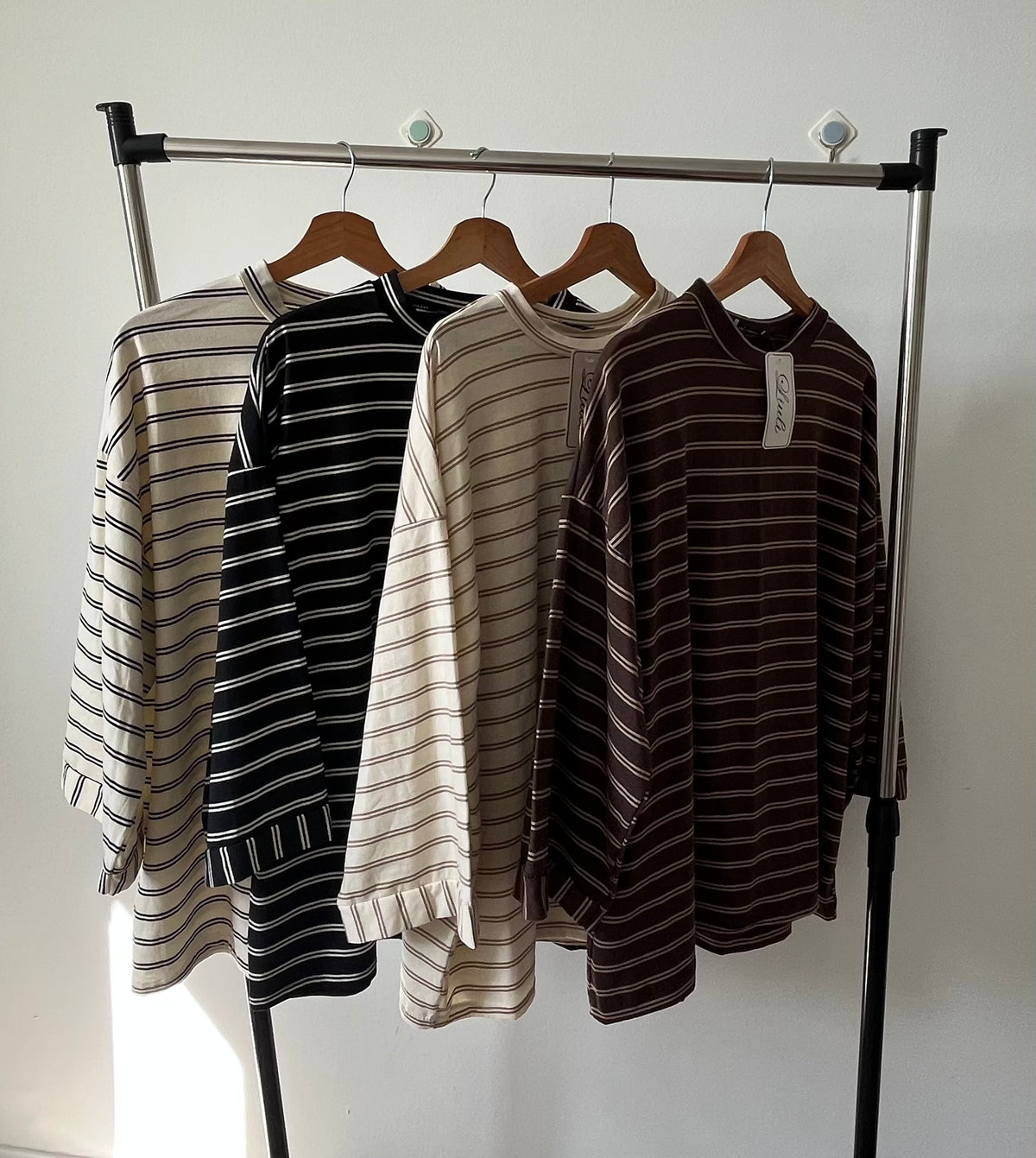 Blouse marinière oversize femme à manches longues