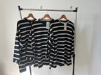 Blouse marinière oversize femme à manches longues